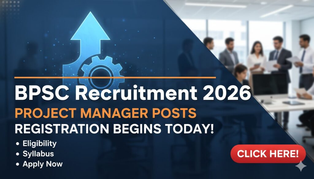 BPSC प्रोजेक्ट मैनेजर भर्ती 2026 के लिए ऑनलाइन आवेदन शुरू, 9 पदों पर मौका