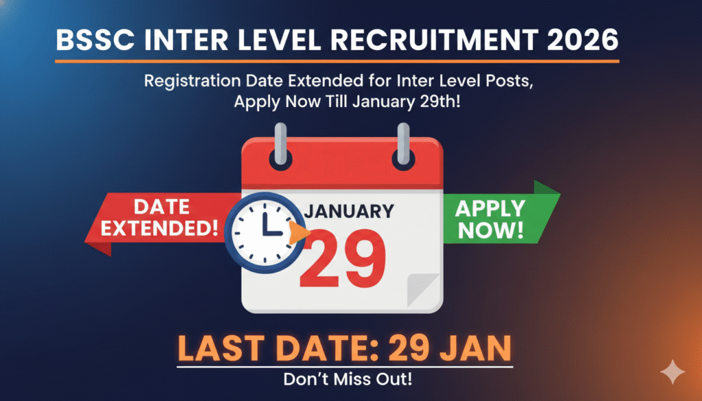 बिहार कर्मचारी चयन आयोग की वेबसाइट पर इंटर लेवल भर्ती आवेदन फॉर्म