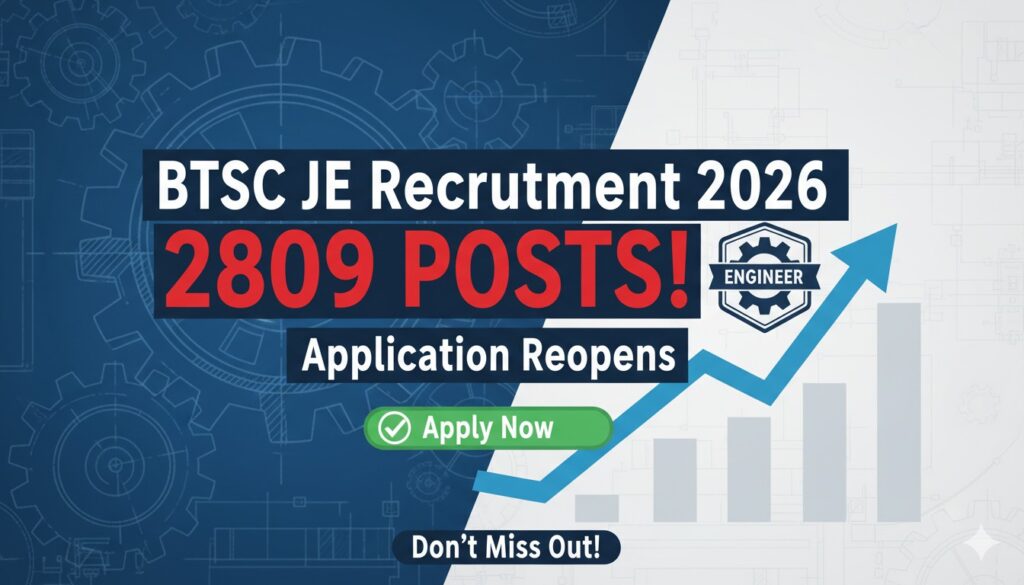 बिहार BTSC जूनियर इंजीनियर भर्ती 2026 आवेदन फॉर्म
