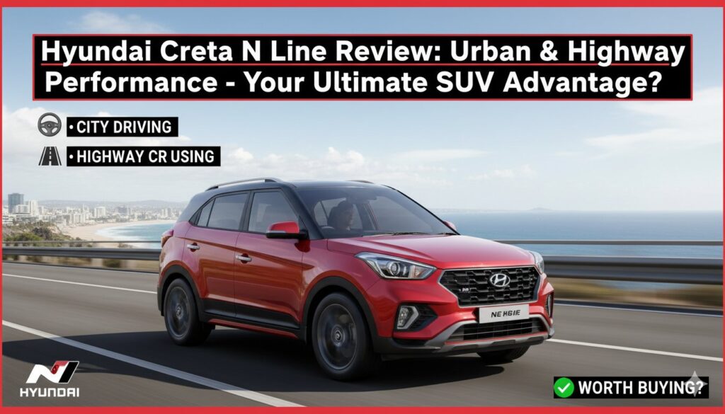 Hyundai Creta N Line SUV शहर और हाइवे पर ड्राइविंग इमेज