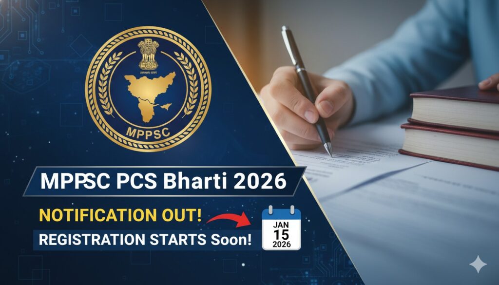 मध्य प्रदेश पीसीएस 2026 नोटिफिकेशन जारी, आवेदन प्रक्रिया शुरू