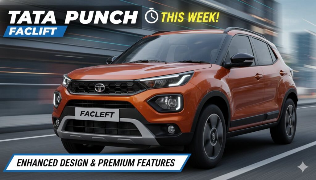 Tata Punch Facelift 2026 का नया डिजाइन और कलर ऑप्शंस