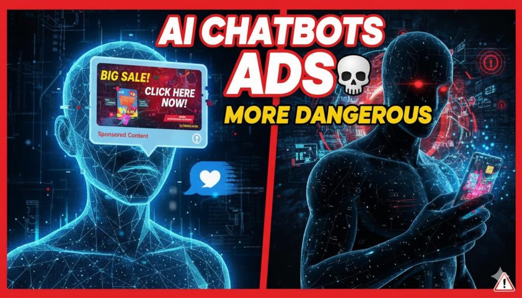 Alt Text for featured image AI चैटबॉट ChatGPT के इंटरफेस में यूजर सवाल के जवाब के नीचे स्पॉन्सर्ड विज्ञापन दिखता हुआ