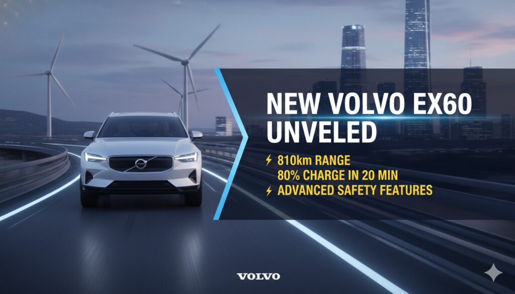 Volvo EX60 इलेक्ट्रिक SUV फ्रंट व्यू