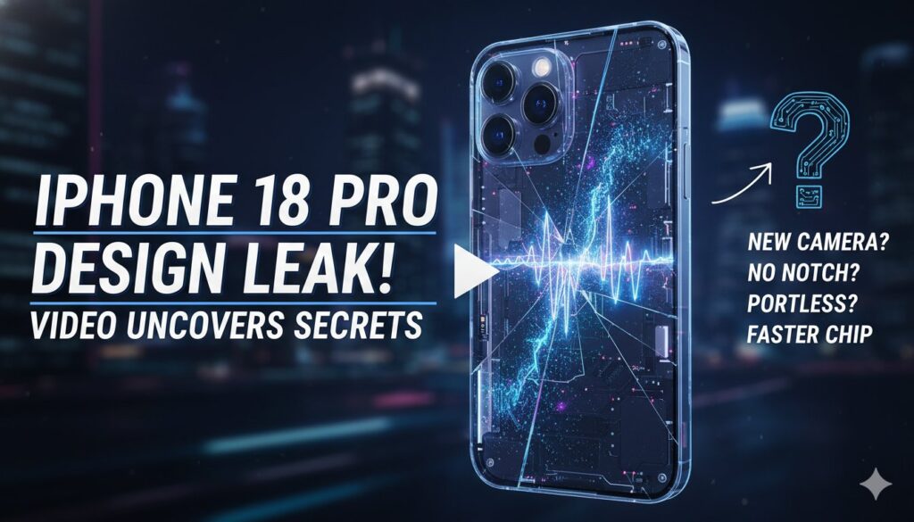 iPhone 18 Pro का लीक्ड डिजाइन वीडियो से सामने आया नया लुक।