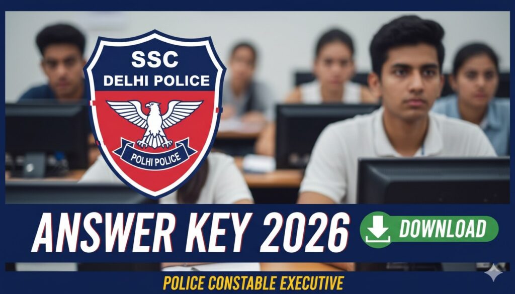 SSC दिल्ली पुलिस कॉन्स्टेबल एग्जीक्यूटिव आंसर की 2026 डाउनलोड स्क्रीनशॉट.