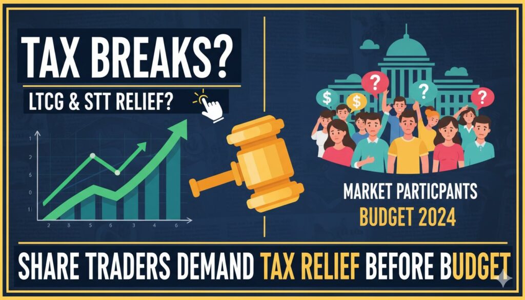 शेयर मार्केट ट्रेडर्स बजट डिमांड्स पर चर्चा करते हुए
