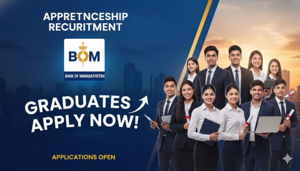 बैंक ऑफ महाराष्ट्र अप्रेंटिस भर्ती 2026 का बैनर