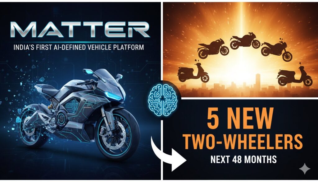 MATTER का AI-डिफाइंड व्हीकल प्लेटफॉर्म लॉन्च इवेंट में प्रेजेंटेशन