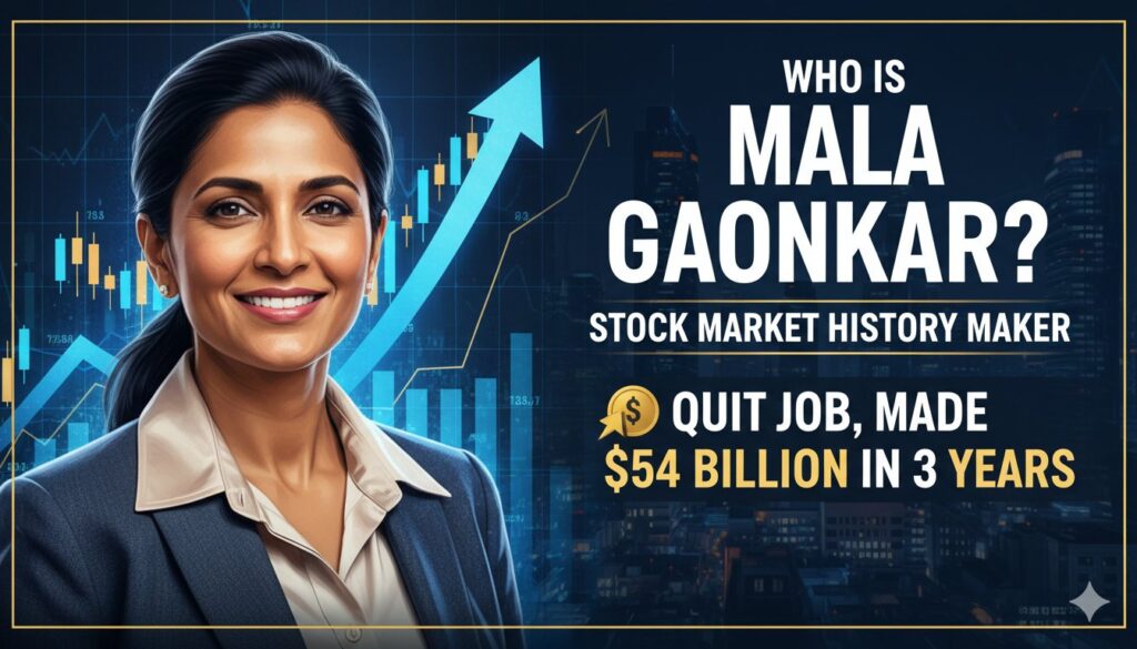 माला गांवकर शेयर बाजार ग्राफ के साथ