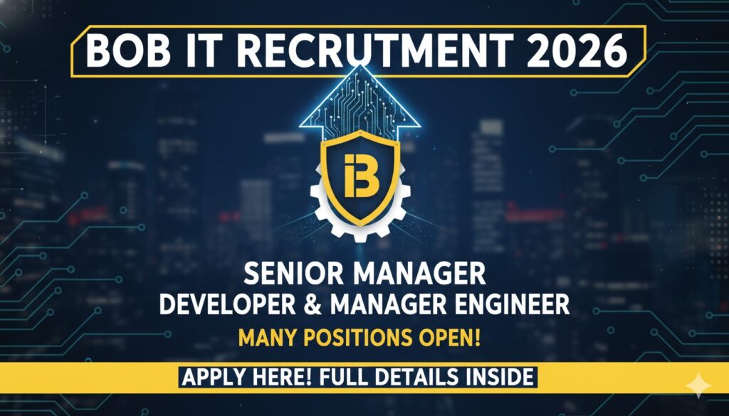 बैंक ऑफ बड़ौदा आईटी भर्ती 2026 के लिए आवेदन प्रक्रिया दर्शाती छवि