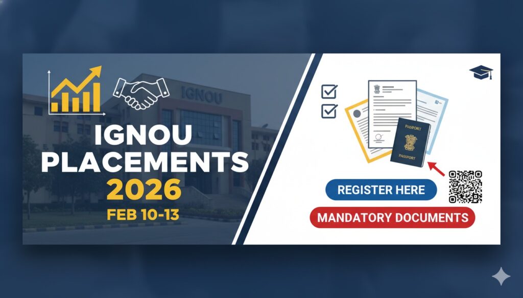 IGNOU स्टूडेंट्स प्लेसमेंट ड्राइव में भाग लेते हुए