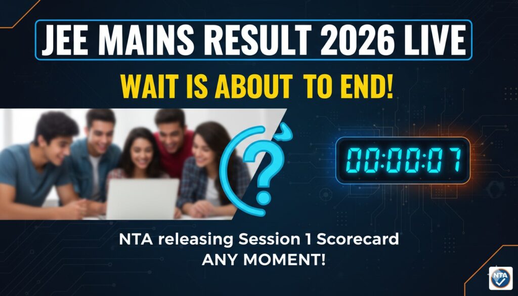 JEE Main 2026 Session 1 Result Live Update NTA Official Website