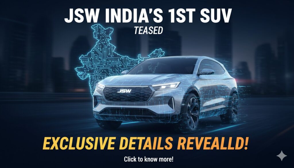JSW Motors की पहली SUV Jetour T2 बेस्ड प्लग-इन हाइब्रिड का टीजर इमेज, बॉक्सी डिजाइन और LED लाइट्स के साथ