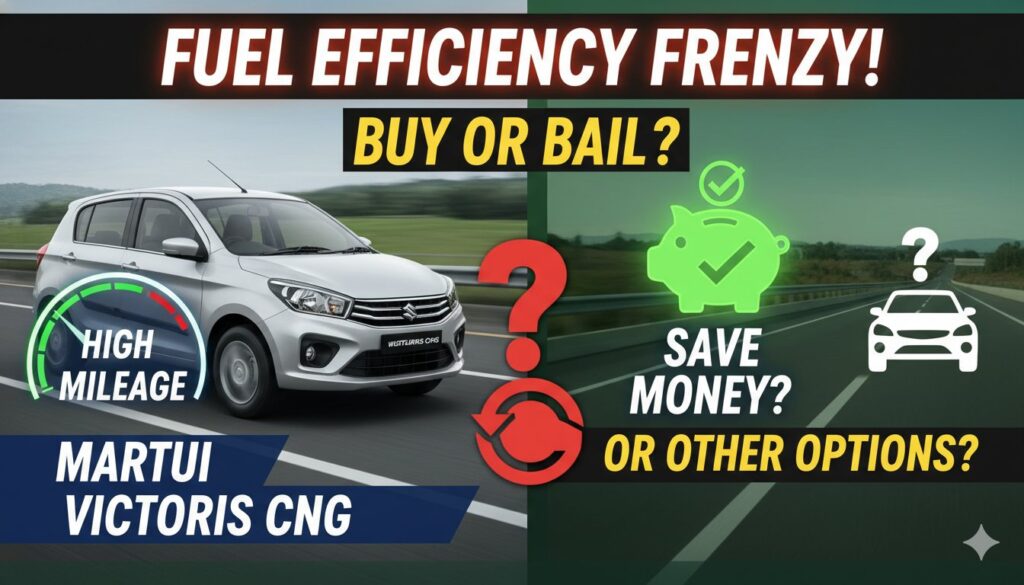 मारुति सुजुकी ग्रैंड विटारा CNG की फ्रंट व्यू इमेज, जिसमें एसयूवी की डिजाइन और CNG बैज दिख रहा है।