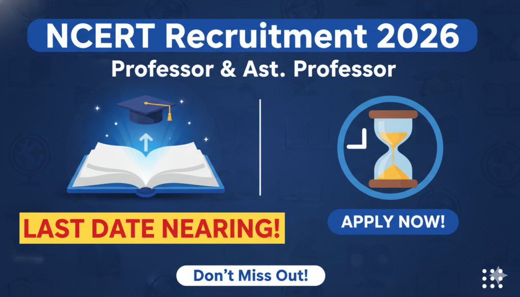 एनसीईआरटी भर्ती 2026 अधिसूचना और आवेदन फॉर्म