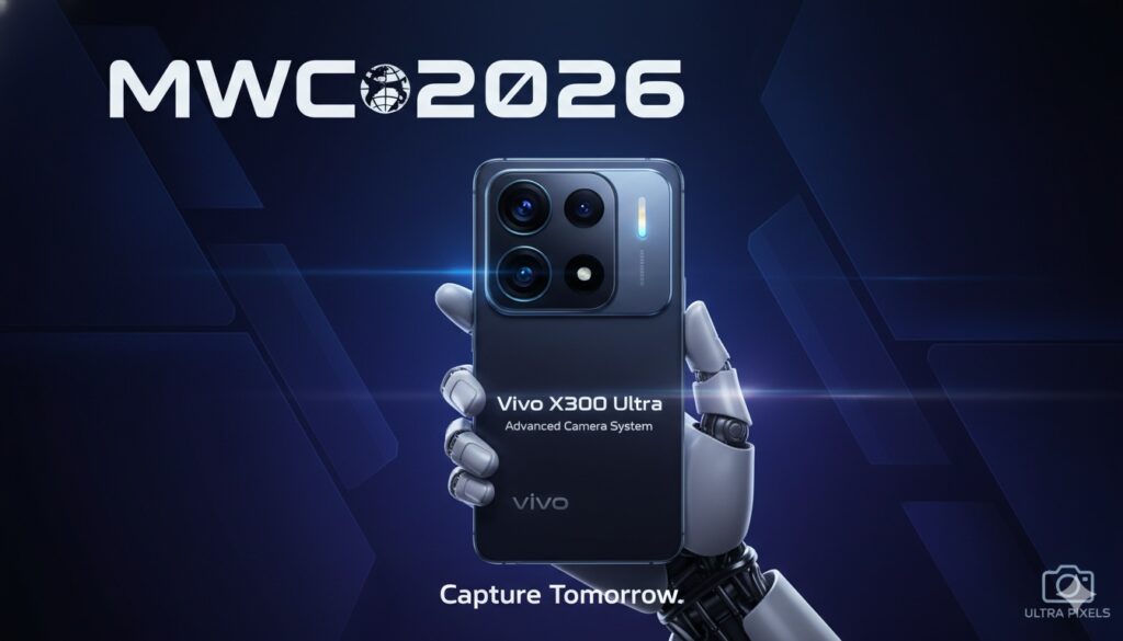 Vivo X300 Ultra smartphone with advanced quad camera setup showcased at MWC 2026