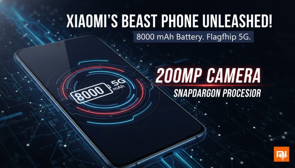 Xiaomi 17 Max फ्लैगशिप स्मार्टफोन 8000mAh बैटरी, 200MP कैमरा और Snapdragon प्रोसेसर के साथ