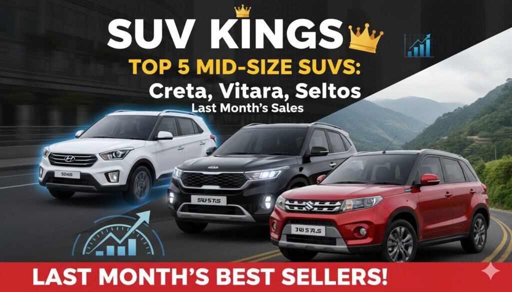 जनवरी 2026 में टॉप-5 मिड-साइज एसयूवी: Hyundai Creta, Mahindra Scorpio, Maruti Victoris, Kia Seltos और अन्य की बिक्री ग्राफ