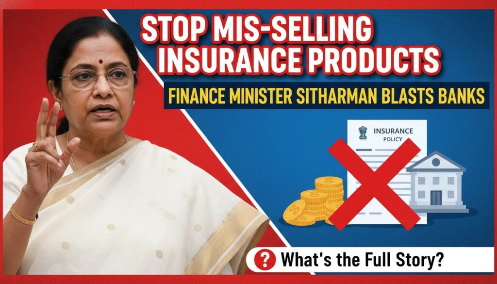 वित्त मंत्री निर्मला सीतारमण बैंकों को मिस-सेलिंग पर चेतावनी देते हुए