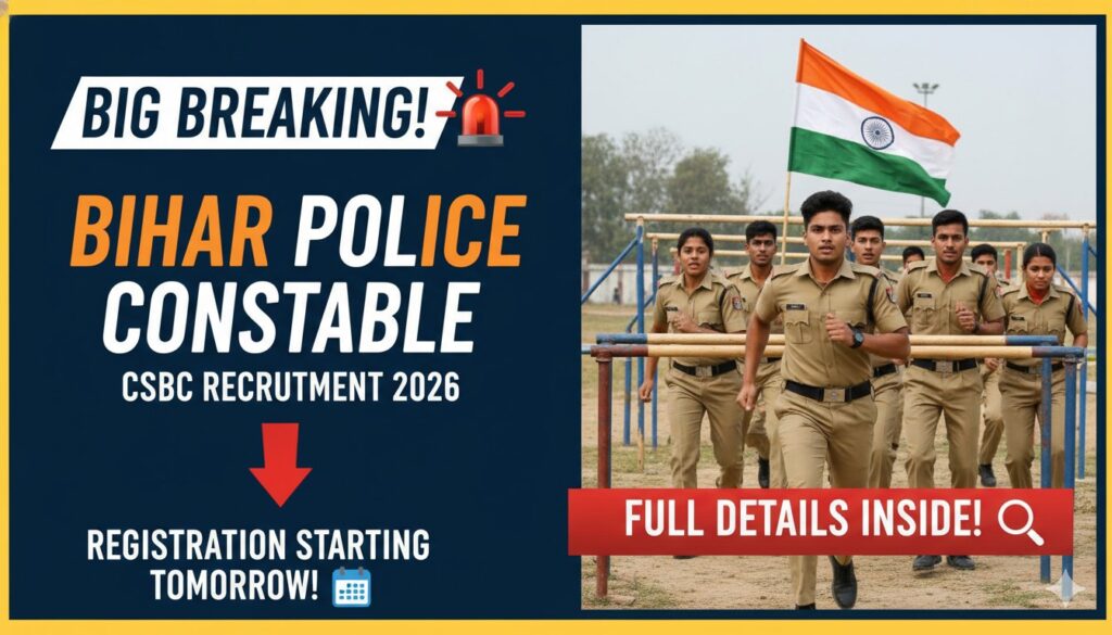 बिहार पुलिस स्पेशल ब्रांच कॉन्स्टेबल भर्ती 2026 के लिए आवेदन शुरू, 83 पद