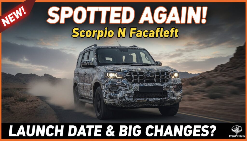 महिंद्रा स्कॉर्पियो N फेसलिफ्ट टेस्टिंग के दौरान स्पॉट हुई, नई ग्रिल और पैनोरमिक सनरूफ के साथ