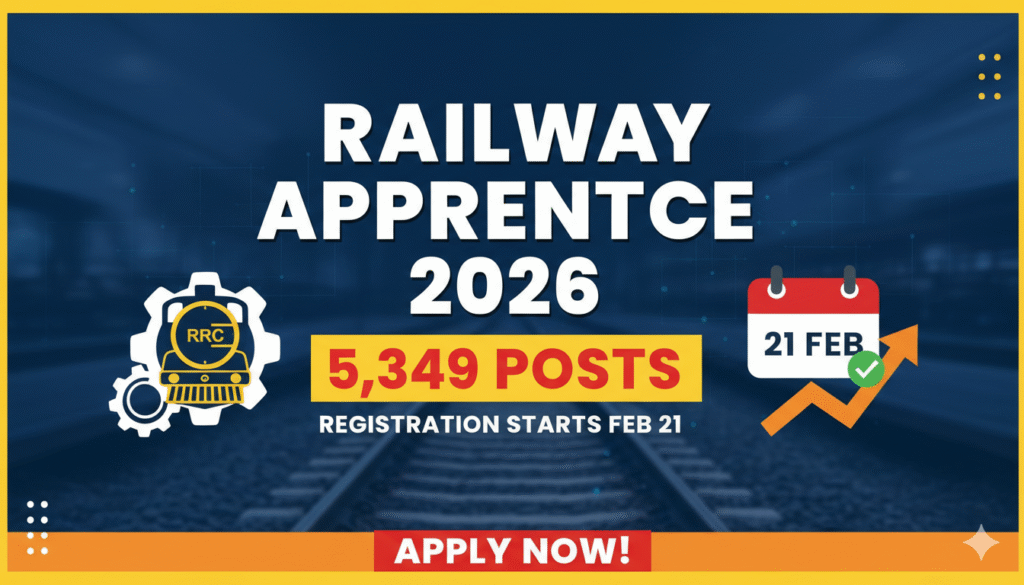 रेलवे अप्रेंटिस भर्ती 2026 के लिए युवा आवेदन करते हुए, Western Railway RRC 5349 पद