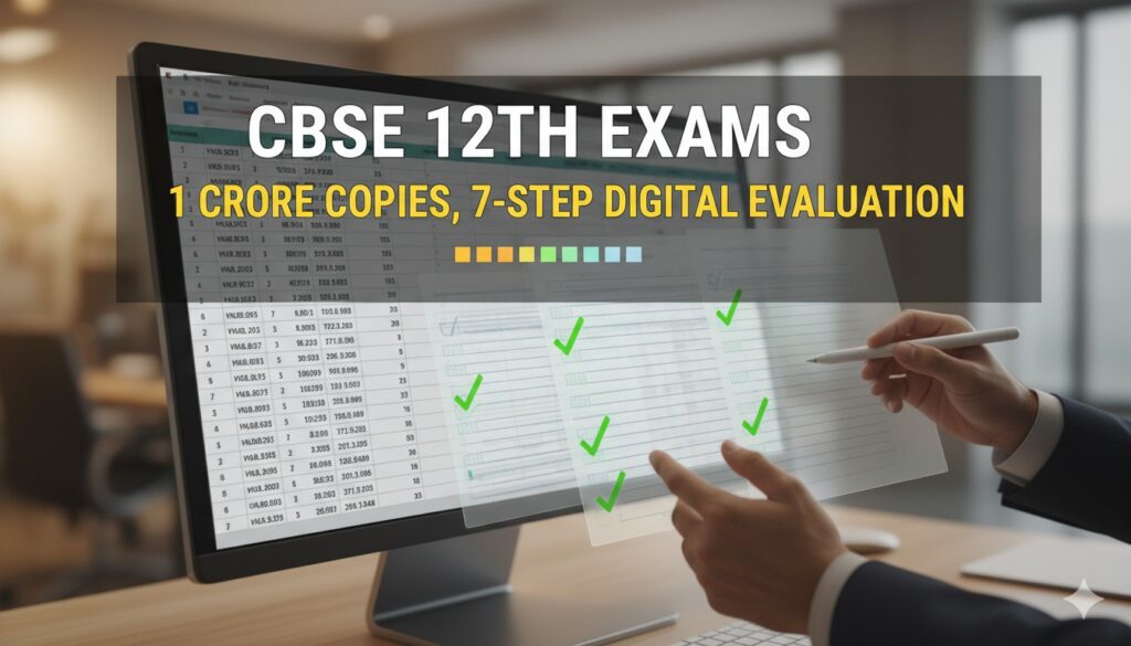 सीबीएसई 12वीं बोर्ड परीक्षा उत्तर पुस्तिकाओं की ऑन-स्क्रीन जांच प्रक्रिया, डिजिटल स्क्रीन पर मूल्यांकन