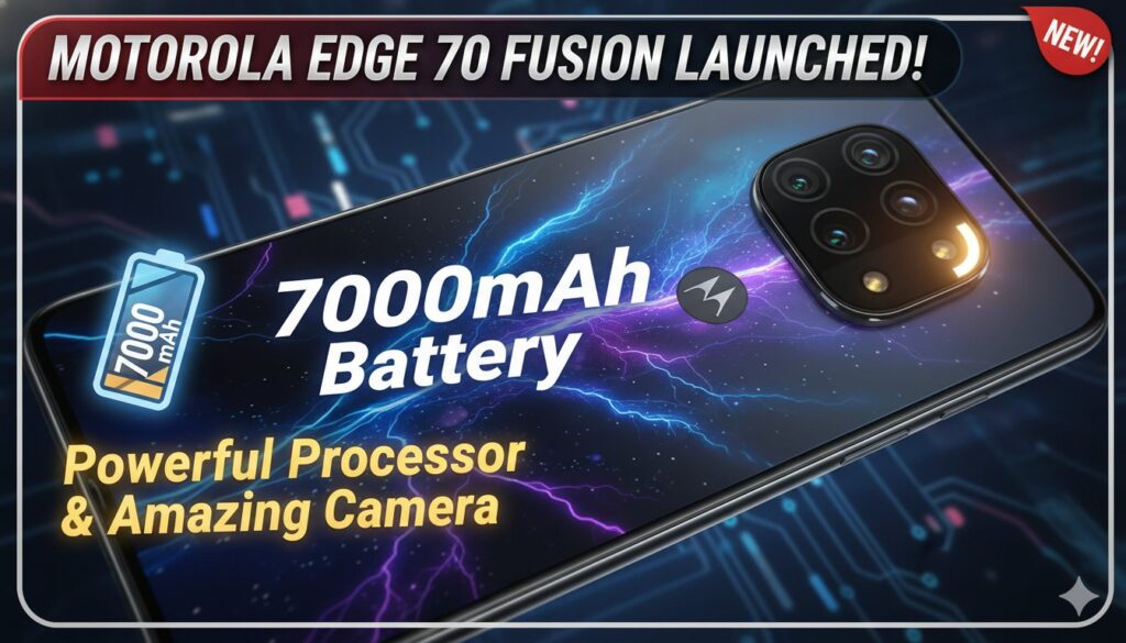 Motorola Edge 70 Fusion स्मार्टफोन 7000mAh बैटरी और क्वाड कर्व्ड डिस्प्ले के साथ