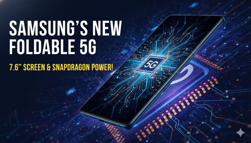 Samsung Galaxy Wide Fold फोल्डेबल स्मार्टफोन का 7.6 इंच बड़ा डिस्प्ले और Snapdragon प्रोसेसर वाला अनफोल्डेड व्यू