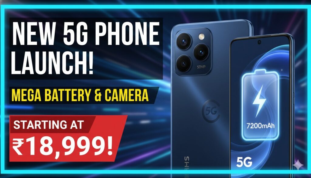 iQOO Z11x 5G स्मार्टफोन Titan Black कलर में 7200mAh बैटरी और 50MP कैमरा के साथ