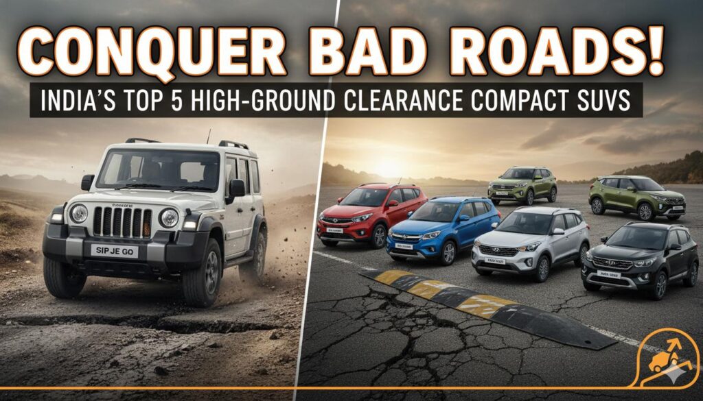 भारत की टॉप 5 सबसे ऊंची ग्राउंड क्लीयरेंस वाली Compact SUV - Honda Elevate, Toyota Hyryder, Kia Sonet, Tata Nexon और Mahindra XUV 3XO